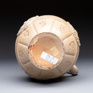 A Siegburg stoneware jug with mounted pewter lid, dated 1594 — photo 7