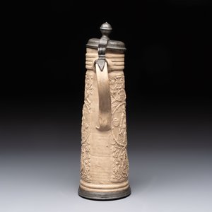 A Siegburg stoneware pewter-mounted schnelle, dated 1589 — photo 2