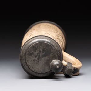 A Siegburg stoneware pewter-mounted schnelle, dated 1589 — photo 5