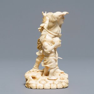 A signed Japanese ivory okimono, Meiji, 19th C. — photo 6