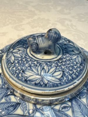 A silver-mounted Chinese blue and white wine pot, Wanli — photo 10