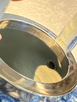 A silver-mounted Chinese blue and white wine pot, Wanli — photo 12