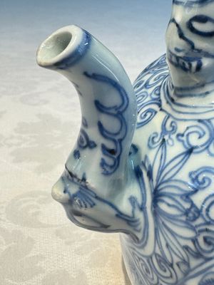 A silver-mounted Chinese blue and white wine pot, Wanli — photo 5