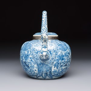 A silver-mounted Chinese blue and white wine pot, Wanli — photo 4