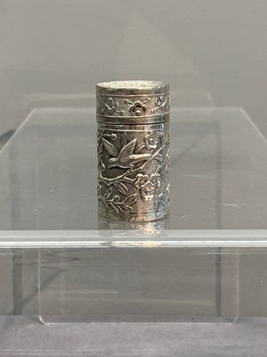 A silver tazza, four boxes and a large spoon, China and Thailand 19/20th C. — 照片 22