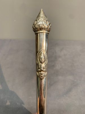 A silver tazza, four boxes and a large spoon, China and Thailand 19/20th C. — 照片 3