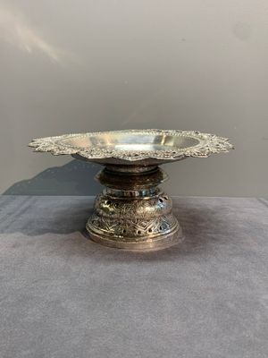 A silver tazza, four boxes and a large spoon, China and Thailand 19/20th C. — 照片 34