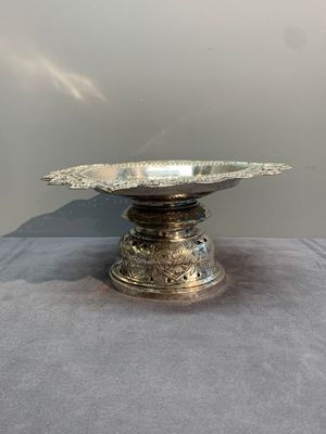 A silver tazza, four boxes and a large spoon, China and Thailand 19/20th C. — 照片 35