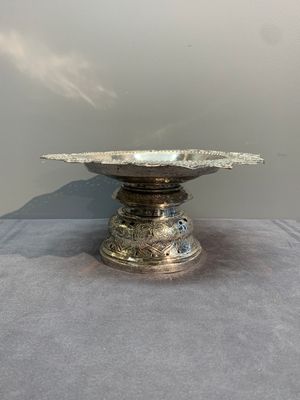 A silver tazza, four boxes and a large spoon, China and Thailand 19/20th C. — 照片 36