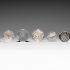 A silver tazza, four boxes and a large spoon, China and Thailand 19/20th C. — 照片 12