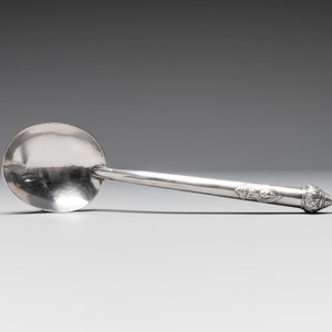 A silver tazza, four boxes and a large spoon, China and Thailand 19/20th C. — 照片 13