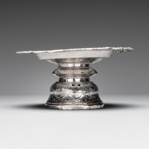 A silver tazza, four boxes and a large spoon, China and Thailand 19/20th C. — 照片 2