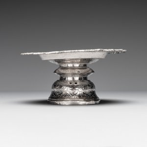 A silver tazza, four boxes and a large spoon, China and Thailand 19/20th C. — 照片 3