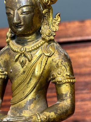 A Sino-Tibetan bronze figure Buddha Amitayus, Qianlong — photo 20