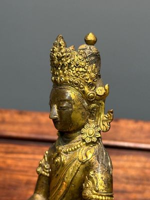 A Sino-Tibetan bronze figure Buddha Amitayus, Qianlong — photo 6