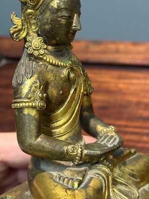 A Sino-Tibetan bronze figure Buddha Amitayus, Qianlong — photo 10