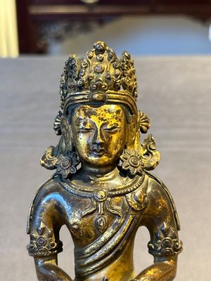 A Sino-Tibetan gilt bronze Buddha Amitayus, dated 1770, Qianlong — 照片 5