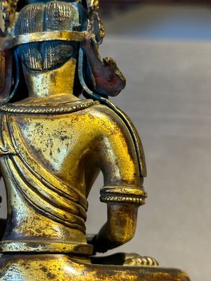 A Sino-Tibetan gilt bronze Buddha Amitayus, dated 1770, Qianlong — 照片 10