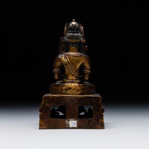 A Sino-Tibetan gilt bronze Buddha Amitayus, dated 1770, Qianlong — 照片 4