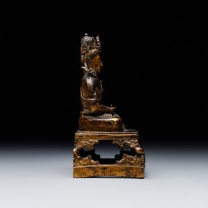 A Sino-Tibetan gilt bronze Buddha Amitayus, dated 1770, Qianlong — 照片 5