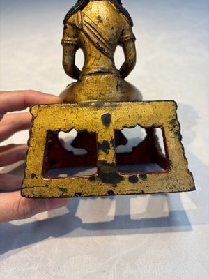 A Sino-Tibetan gilt-lacquered figure of Buddha Amitayus — photo 8