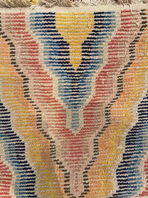 A Sino-Tibetan inscribed woollen 'Dragon' pillar carpet, 19th C. — photo 4