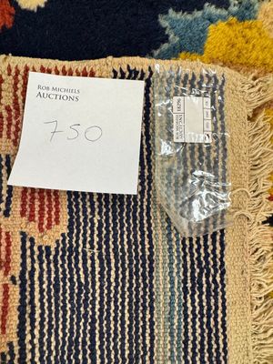 A Sino-Tibetan inscribed woollen 'dragon' pillar carpet, 19th C. — photo 5