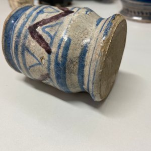 A small blue, white and manganese maiolica albarello, Antwerp or Northern Netherlands, 16/17th C. — 照片 11