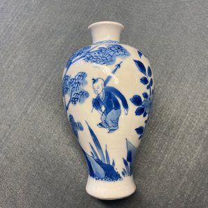 A small Chinese blue and white 'boy on horseback' vase, Kangxi — 照片 9