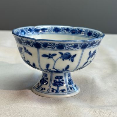 A small Chinese blue and white ko-sometsuke 'Ji 吉' tea container — foto 24