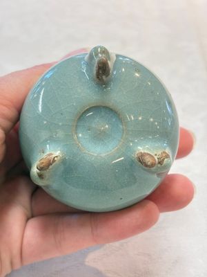 A small Chinese blue-glazed 'jun' tripod censer, Jin/Yuan — photo 8