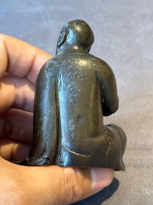 A small Chinese bronze figure of a Luohan, Ming — photo 8