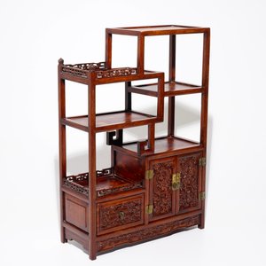A small Chinese carved wood display with dragon panels, ca. 1900 — photo 11