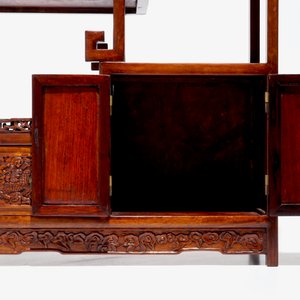 A small Chinese carved wood display with dragon panels, ca. 1900 — photo 9