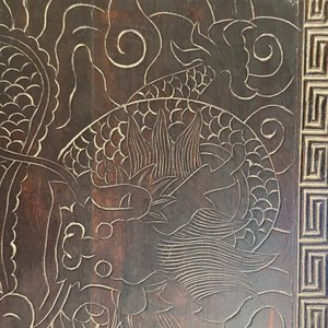 A small Chinese carved wooden 'dragon' cabinet, Republic — 照片 83