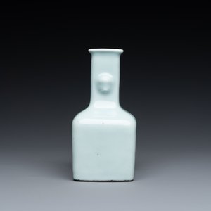 A small Chinese celadon-ground blue, white and copper-red bottle vase, Qianlong mark and of the period — photo 5