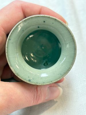A small Chinese green-glazed 'jun' tripod censer, Hebi, Song/Yuan — photo 7