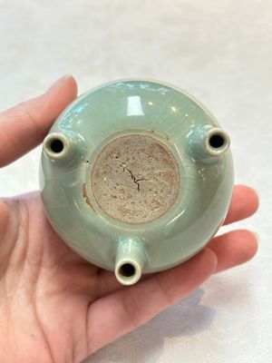 A small Chinese Longquan celadon tripod 'ding-form' censer, Southern Song — photo 6