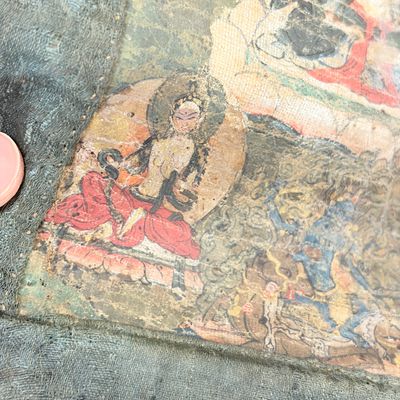 A small Tibetan thangka of Shadakshari Avalokiteshvara — photo 15