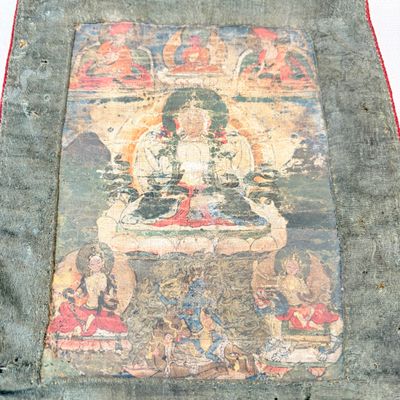 A small Tibetan thangka of Shadakshari Avalokiteshvara — photo 5