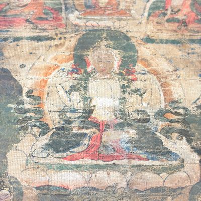 A small Tibetan thangka of Shadakshari Avalokiteshvara — photo 8