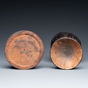 A Spanish colonial carved corozo and coconut marriage cup, probably Cuzco, Peru, 17th C. — 照片 8