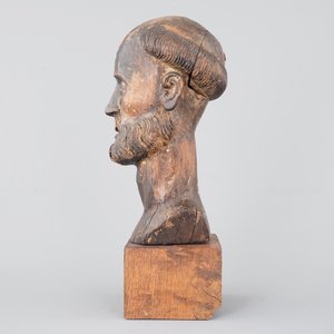 A Spanish colonial or Hispano-Filipino carved wood head of a saint, 18th C. — 照片 3