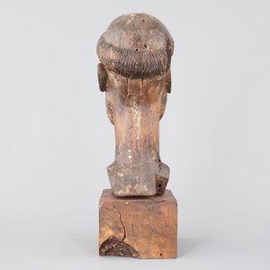 A Spanish colonial or Hispano-Filipino carved wood head of a saint, 18th C. — 照片 4