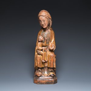 A Spanish polychromed wood 'Sedes Sapientiae' sculpture, Catalonia, 15/16th C. — 照片 2