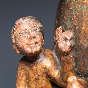 A Spanish polychromed wood 'Sedes Sapientiae' sculpture, Catalonia, 15/16th C. — 照片 6