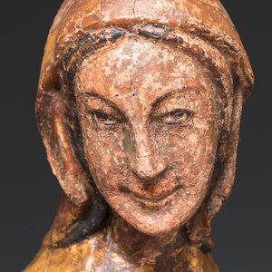 A Spanish polychromed wood 'Sedes Sapientiae' sculpture, Catalonia, 15/16th C. — 照片 7