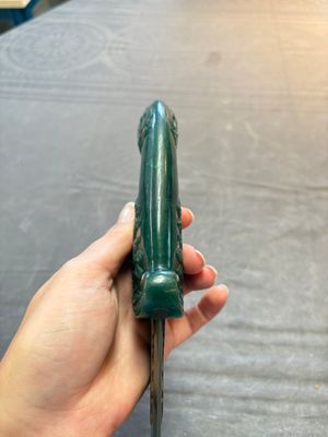 A spinach jade-hilted khandjar dagger, India, 19/20th C. — photo 4