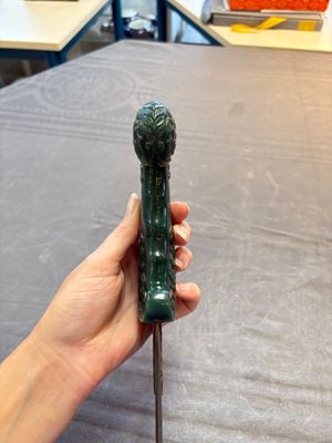 A spinach jade-hilted khandjar dagger, India, 19/20th C. — photo 7