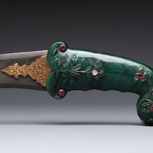 A spinach jade-hilted khandjar dagger, India, 19/20th C. — photo 5